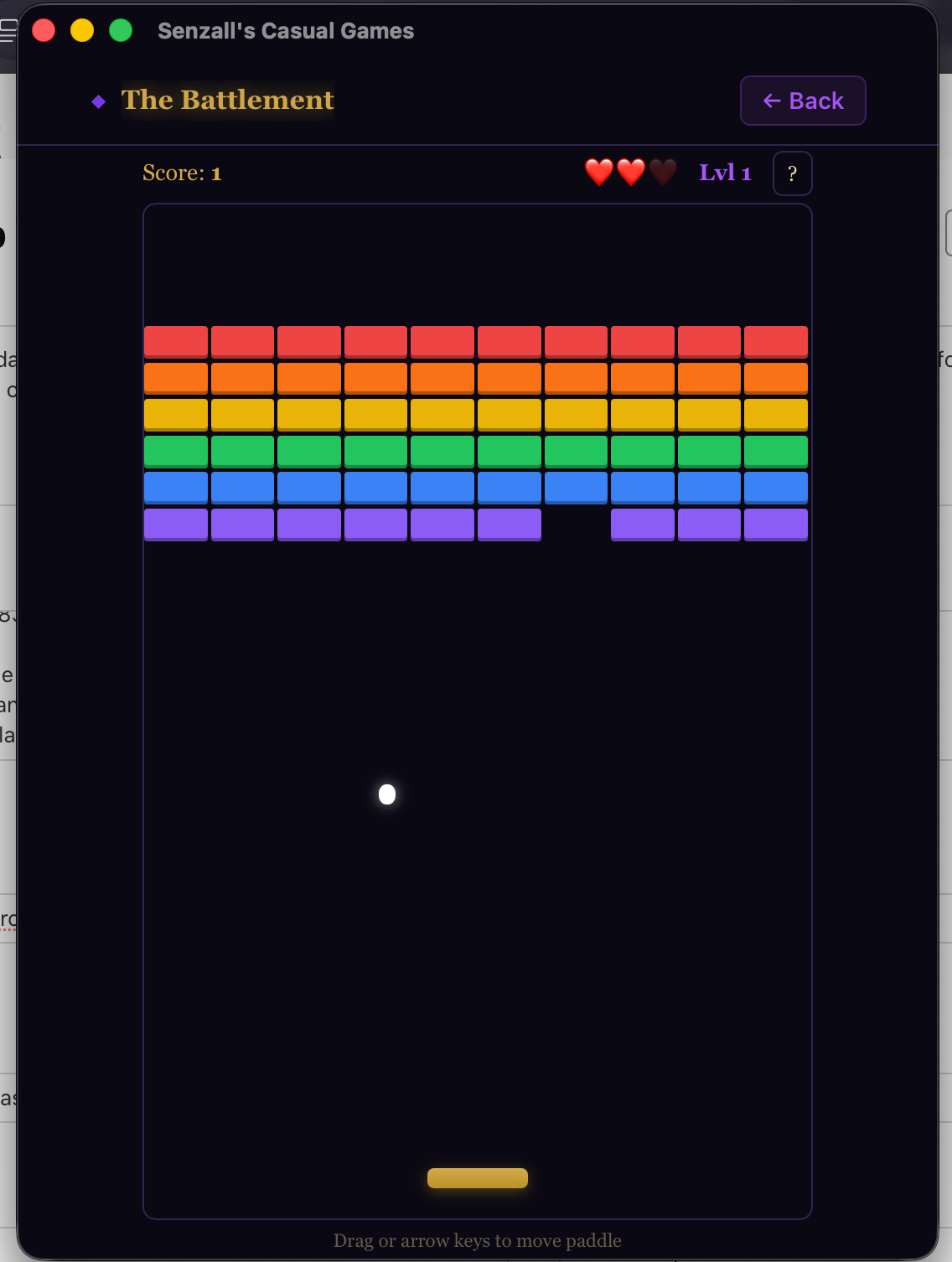 The Battlement — Arcade Breakout gameplay screenshot