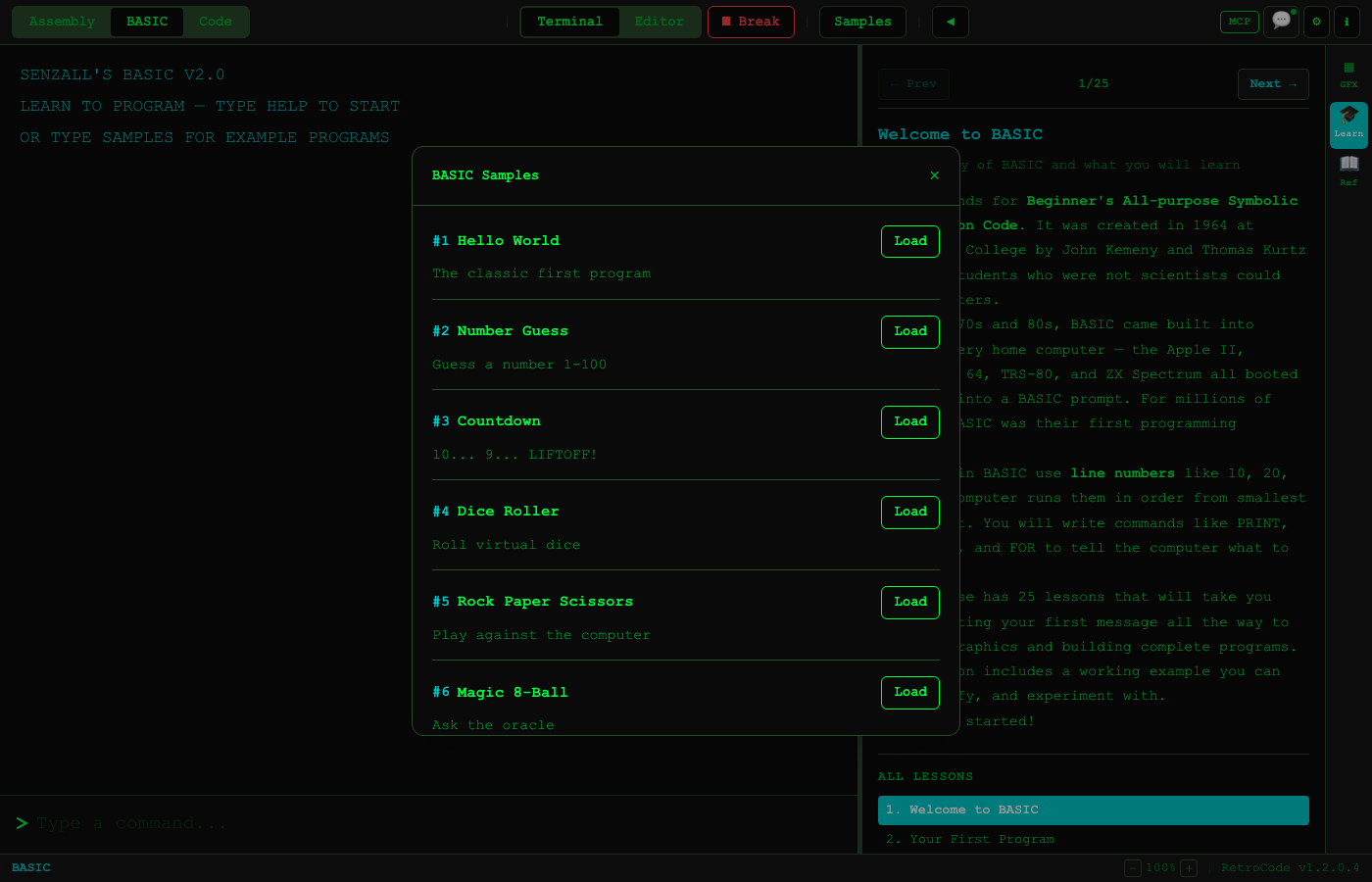 BASIC Sample Programs